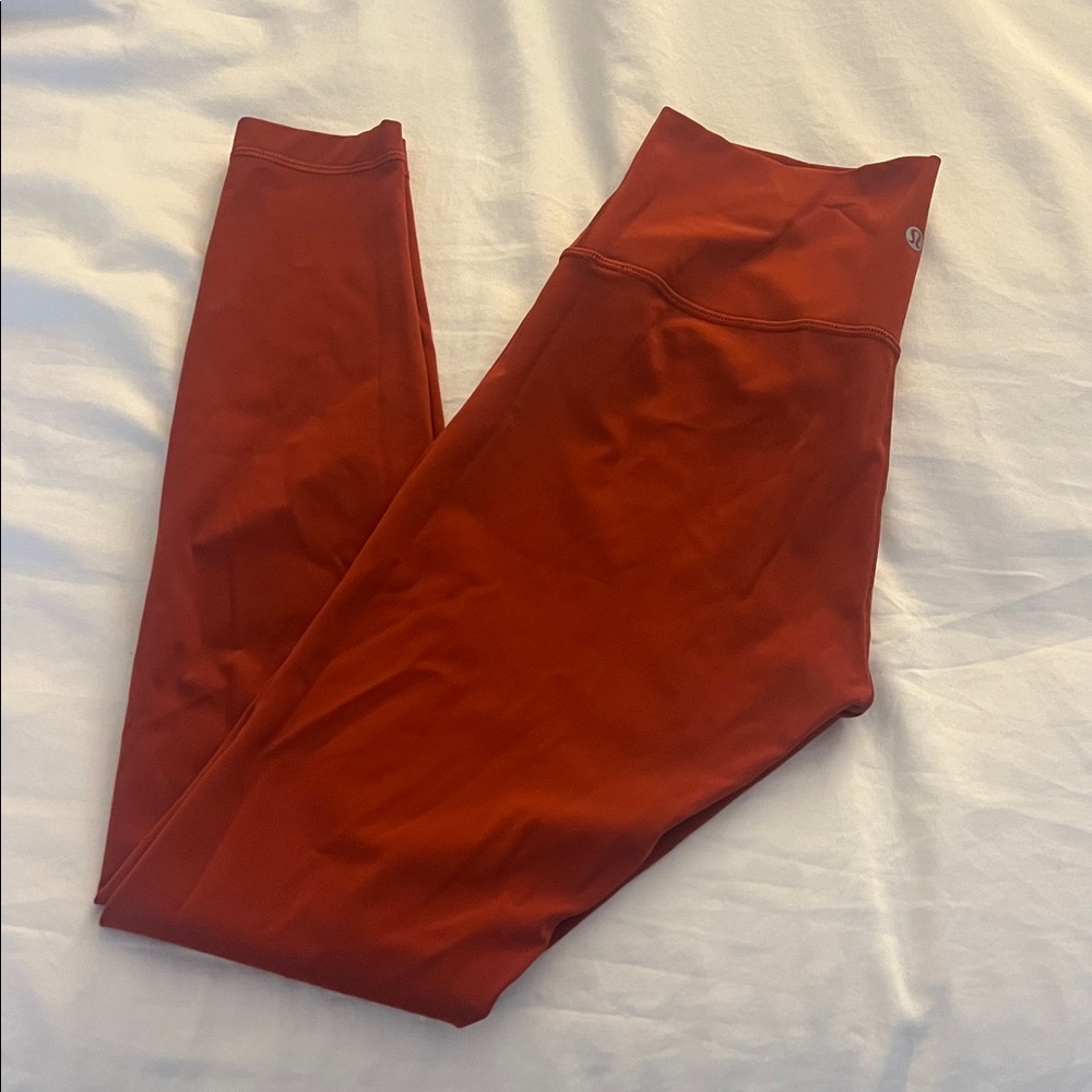 lululemon athletica align high waisted Red Leggings full length 6